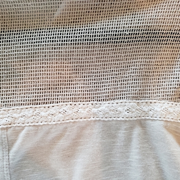 NINE 1 Eight peasant top open work Boho SIZE small - Picture 10 of 10